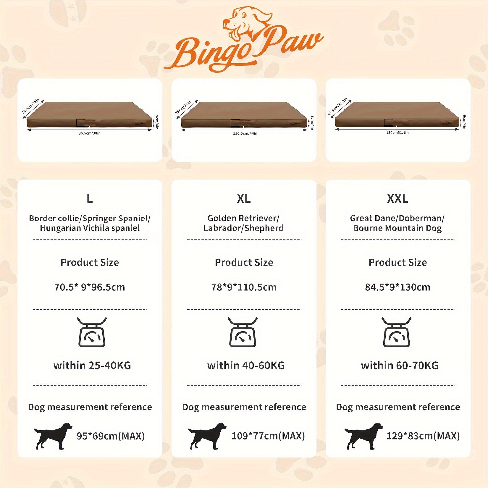 Großes Hundebett mit Mikrofaser-Lederpolsterung & orthopädischem Kissen